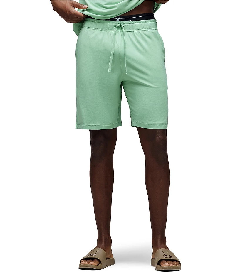 Psycho Bunny Jersey Lounge Embroidered Bunny Drawstring Shorts