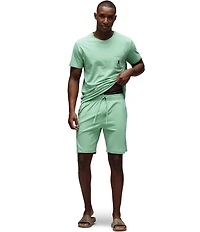 Psycho Bunny Jersey Lounge Embroidered Bunny Drawstring Shorts