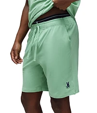 Psycho Bunny Jersey Lounge Embroidered Bunny Drawstring Shorts