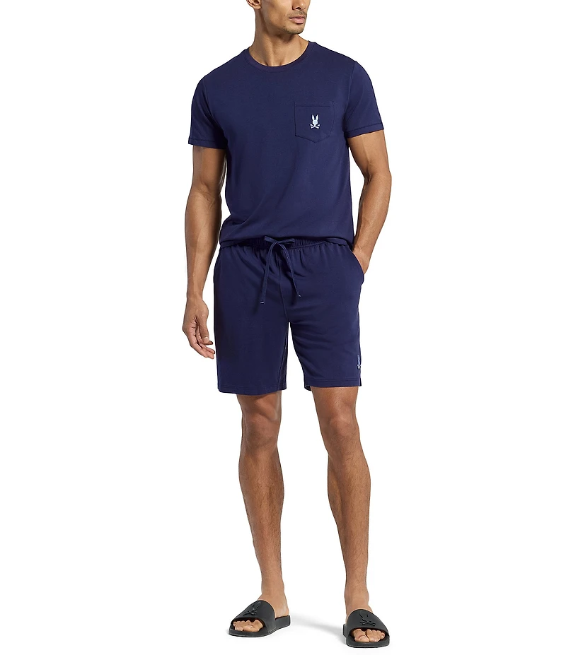Psycho Bunny Jersey Lounge Embroidered Bunny Shorts