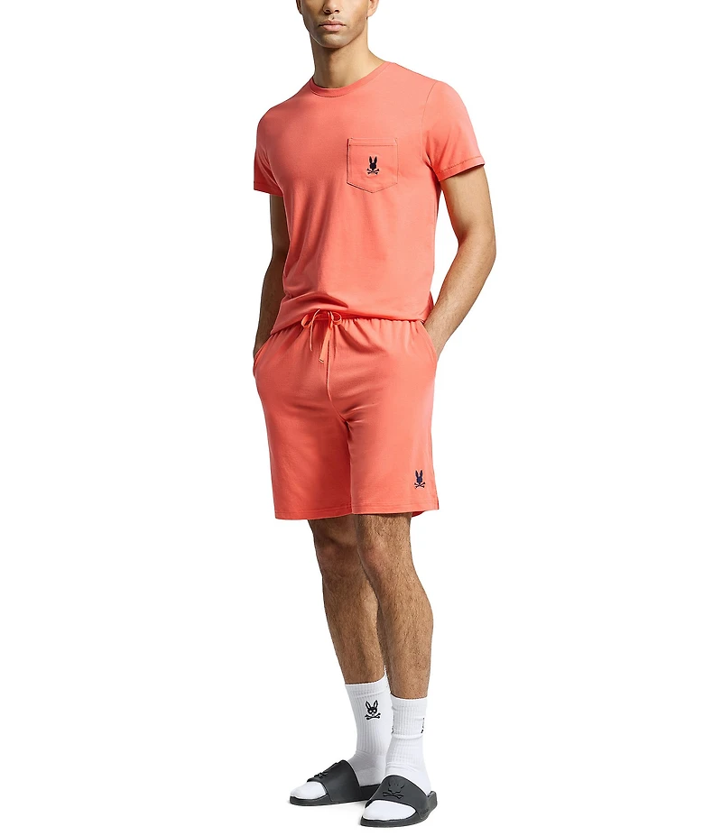 Psycho Bunny Jersey Lounge Embroidered Bunny Shorts