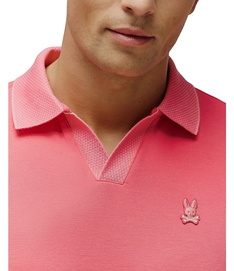 Psycho Bunny Jonathan Pique Johnny Collar Short Sleeve Polo Shirt
