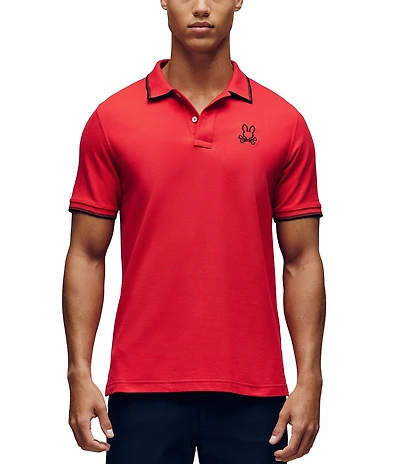 Psycho Bunny Jude Pique Short Sleeve Polo Shirt