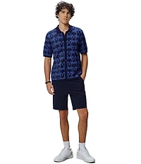 Psycho Bunny Kane Bunny Logo Short Sleeve Woven Shirt