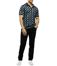 Psycho Bunny Knight Checkerboard Short Sleeve Polo Shirt