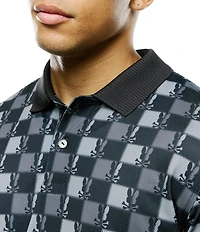 Psycho Bunny Knight Checkerboard Short Sleeve Polo Shirt