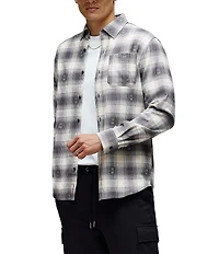 Psycho Bunny Kurt Plaid Flannel Long Sleeve Woven Shirt