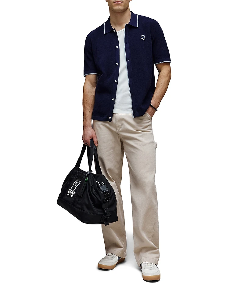 Psycho Bunny Lake Knit Short Sleeve Woven Shirt