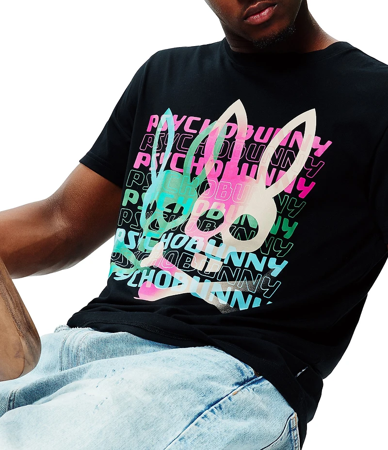 Psycho Bunny Landon Wordmark Short Sleeve T-Shirt