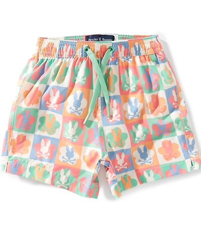 Psycho Bunny Little Boys Aiden All Over Bunny Swim Trunks