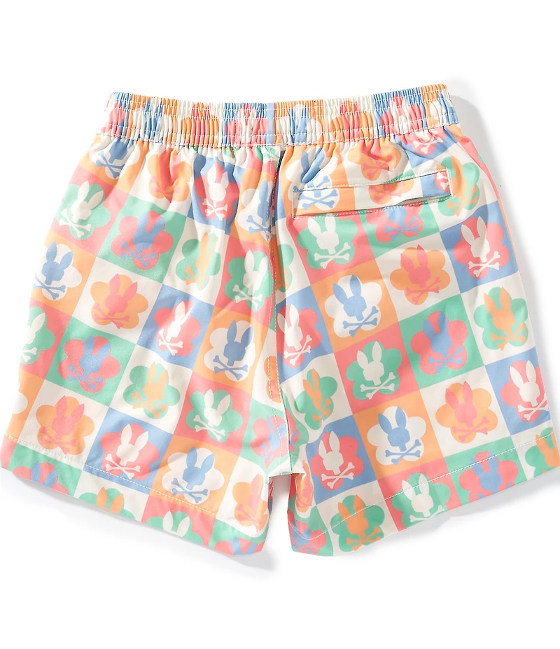 Psycho Bunny Little Boys Aiden All Over Bunny Swim Trunks