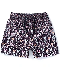Psycho Bunny Little Boys Byron Allover Bunny Print Swim Trunks