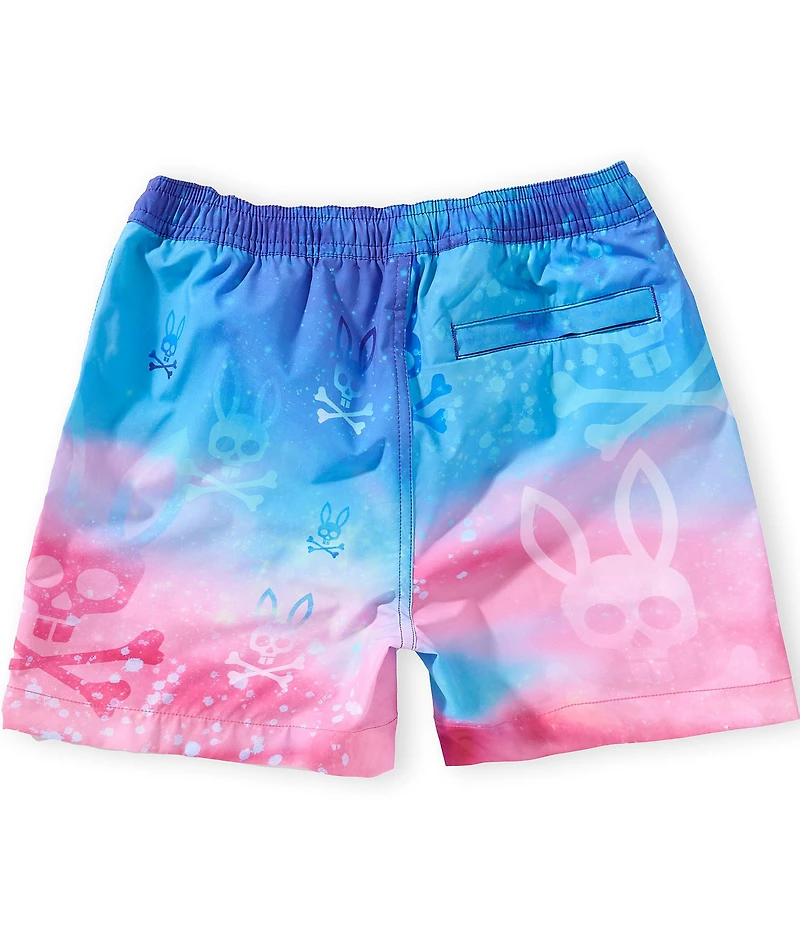 Psycho Bunny Little Boys Caspian Ombre Allover Bunny Swim Trunks