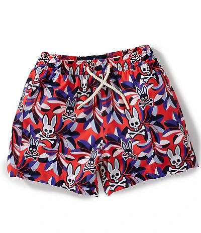 Psycho Bunny Little Boys Florian All Over Print Swim Trunks