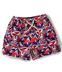 Psycho Bunny Little Boys Florian All Over Print Swim Trunks