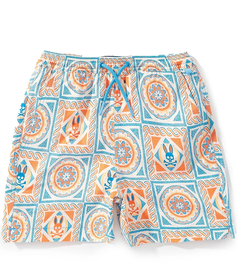 Psycho Bunny Little Boys Frank Allover Print Swim Trunk