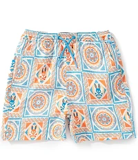 Psycho Bunny Little Boys Frank Allover Print Swim Trunk