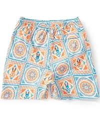 Psycho Bunny Little Boys Frank Allover Print Swim Trunk