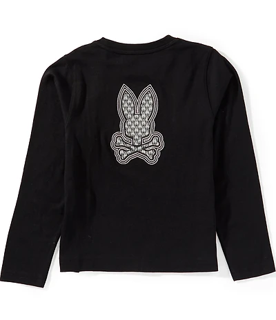 Psycho Bunny Little Boys Long Sleeve Johnny Back Graphic T-Shirt