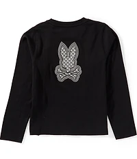 Psycho Bunny Little Boys Long Sleeve Johnny Back Graphic T-Shirt
