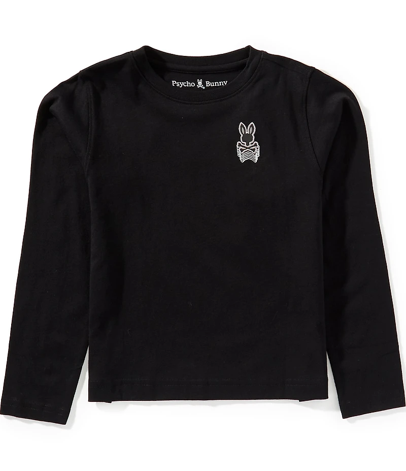 Psycho Bunny Little Boys Long Sleeve Johnny Back Graphic T-Shirt