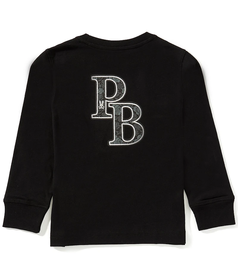 Psycho Bunny Little Boys Long Sleeve Rowen Graphic T-Shirt