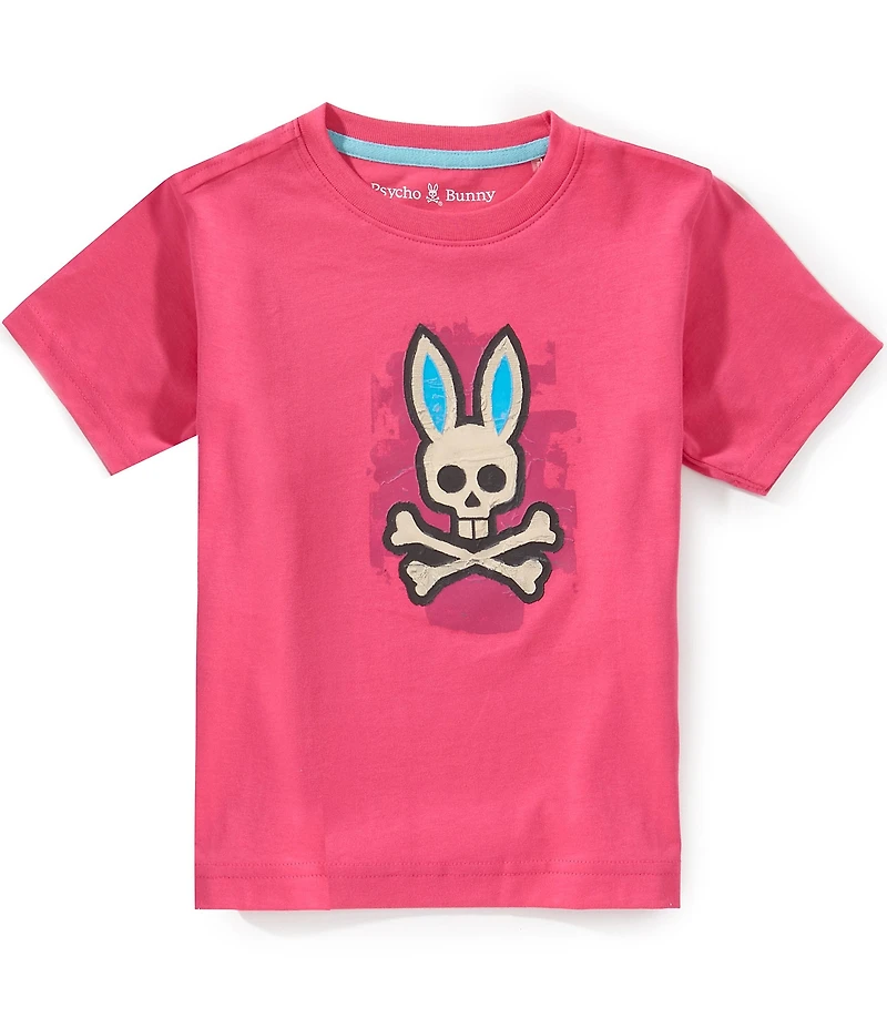 Psycho Bunny Little Boys Short Sleeve Marcus Bunny Graphic Tee