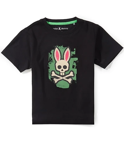 Psycho Bunny Little Boys Short Sleeve Marcus Bunny Graphic Tee