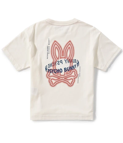 Psycho Bunny Little Boys Short Sleeve Alex Oversized Bunny Graphic T-Shirt