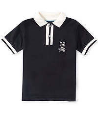 Psycho Bunny Little Boys Short-Sleeve Contrast-Collar Polo Shirt