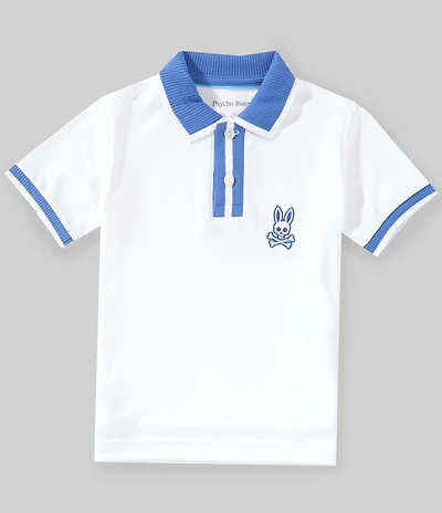 Psycho Bunny Little Boys Short-Sleeve Contrast-Collar Polo Shirt