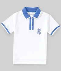 Psycho Bunny Little Boys Short-Sleeve Contrast-Collar Polo Shirt