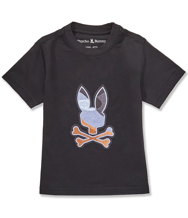 Psycho Bunny Little Boys Short Sleeve Dante Bunny Graphic T-Shirt