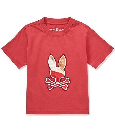 Psycho Bunny Little Boys Short Sleeve Dante Bunny Graphic T-Shirt