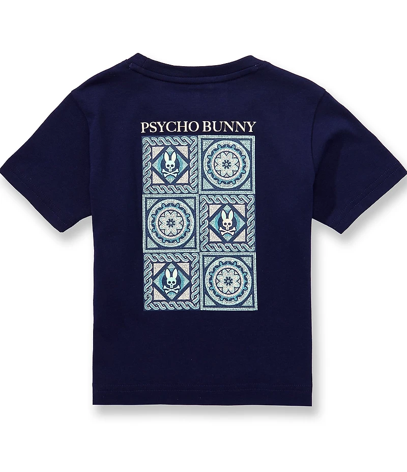 Psycho Bunny Little Boys Short Sleeve Frank Back Graphic Tee