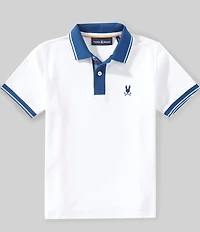 Psycho Bunny Little Boys Short Sleeve Stan Pique Polo Shirt