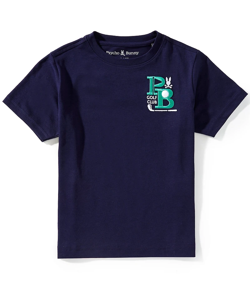 Psycho Bunny Little/Big Boys Golf Embroidered/Logo Graphic Short-Sleeve T-Shirt
