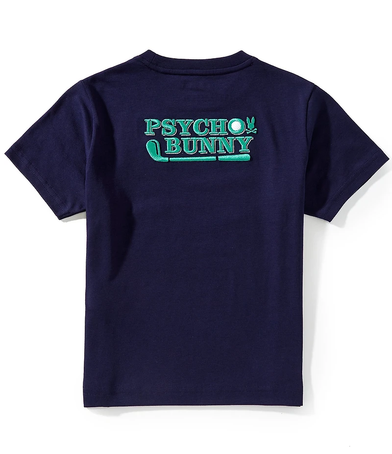 Psycho Bunny Little/Big Boys Golf Embroidered/Logo Graphic Short-Sleeve T-Shirt