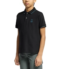 Psycho Bunny Little Boys Park City Short Sleeve Interlock Polo Shirt