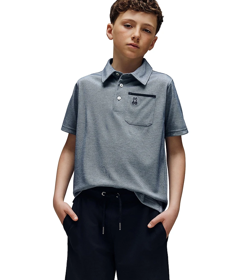 Psycho Bunny Little/Big Boys Short Sleeve Hadley Performance Pique Polo Shirt