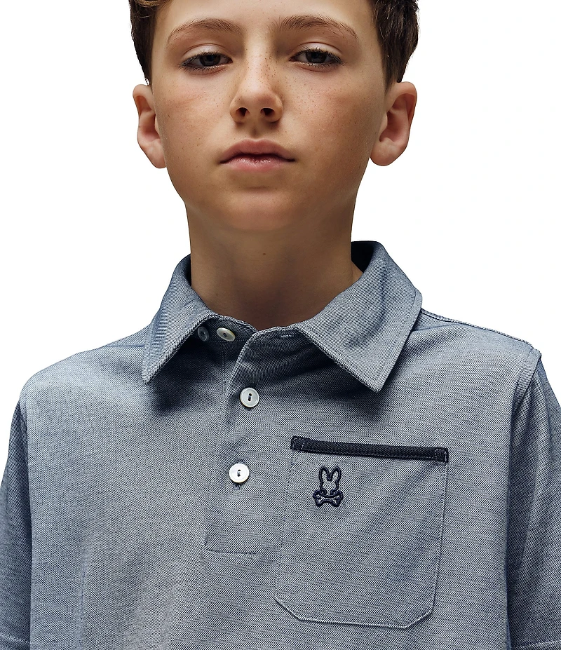 Psycho Bunny Little/Big Boys Short Sleeve Hadley Performance Pique Polo Shirt