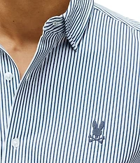 Psycho Bunny Long Sleeve Aaron Striped Dress Shirt