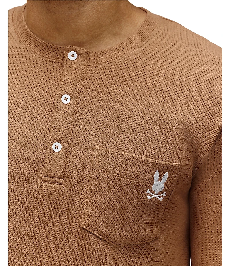 Psycho Bunny Long Sleeve Waffle Knit Sleep T-Shirt