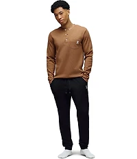 Psycho Bunny Long Sleeve Waffle Knit Sleep T-Shirt