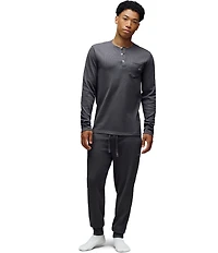 Psycho Bunny Long Sleeve Waffle Knit Sleep T-Shirt