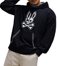 Psycho Bunny Luke Paisley Bunny Relaxed Hoodie