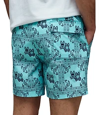 Psycho Bunny Luke Paisley Printed 6#double; Inseam Swim Trunks
