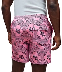 Psycho Bunny Luke Paisley Printed 6#double; Inseam Swim Trunks
