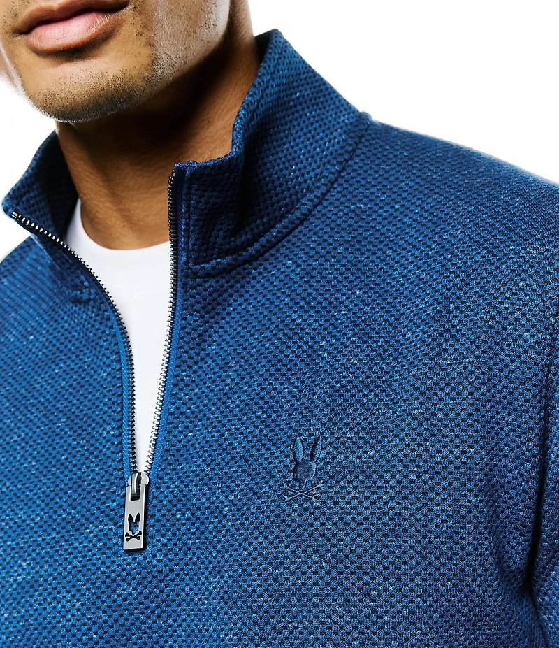 Psycho Bunny Marc Textured Quarter Zip Pullover