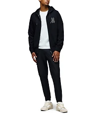 Psycho Bunny Marlo Herringbone Patch Zip Hoodie